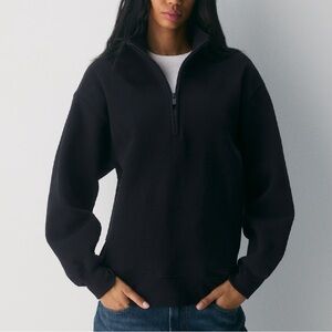 Aritzia Cozy Sweatfleece Boyfriend 1/2 Zip
